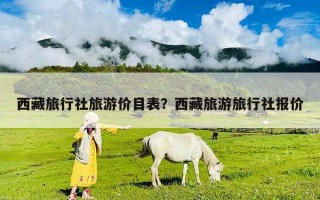 西藏旅行社旅游價目表？西藏旅游旅行社報價