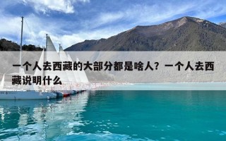 一個人去西藏的大部分都是啥人？一個人去西藏說明什么