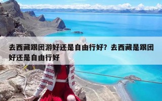 去西藏跟團游好還是自由行好？去西藏是跟團好還是自由行好