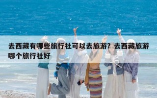 去西藏有哪些旅行社可以去旅游？去西藏旅游哪個旅行社好