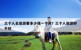 三個(gè)人去旅游要多少錢一個(gè)月？三個(gè)人旅游好不好