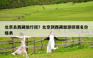 北京去西藏旅行團？北京到西藏旅游團報名價格表