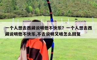 一個人想去西藏說明他不快樂？一個人想去西藏說明他不快樂,不去說明又哦怎么回復(fù)