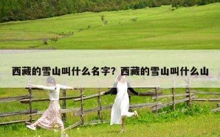 西藏的雪山叫什么名字？西藏的雪山叫什么山