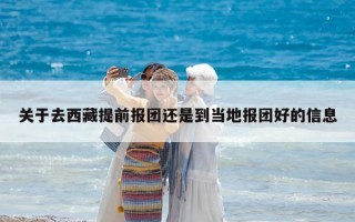 關(guān)于去西藏提前報(bào)團(tuán)還是到當(dāng)?shù)貓?bào)團(tuán)好的信息