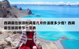西藏最佳旅游時間是幾月份溫度多少度？西藏最佳旅游季節一覽表