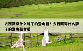去西藏穿什么牌子的登山鞋？去西藏穿什么牌子的登山鞋合適