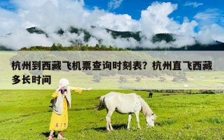 杭州到西藏飛機(jī)票查詢時刻表？杭州直飛西藏多長時間
